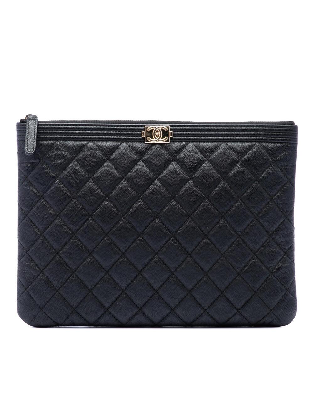 Chanel Medium Quilted Caviar Boy O Case #342850C10B